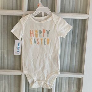 Carter's White Bodysuit Soft Cotton Round Neckline
